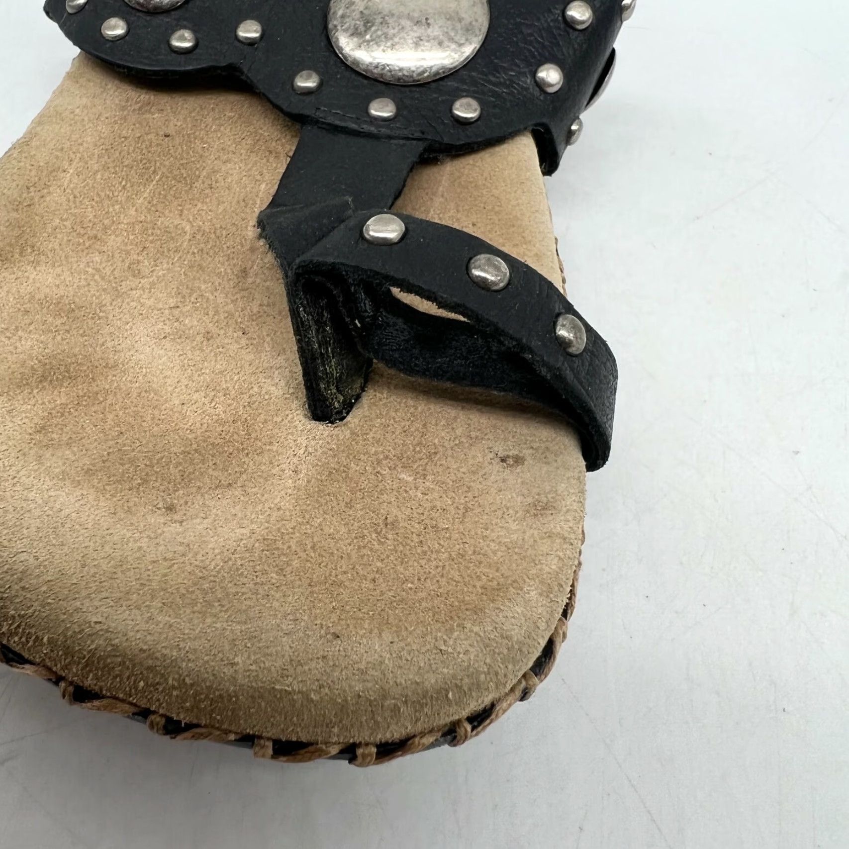 Vintage MIA Black Leather Thong Sandals Size 9 M Womens Casual Slip On Comfort Size US 9 / IT 39 - 5 Thumbnail