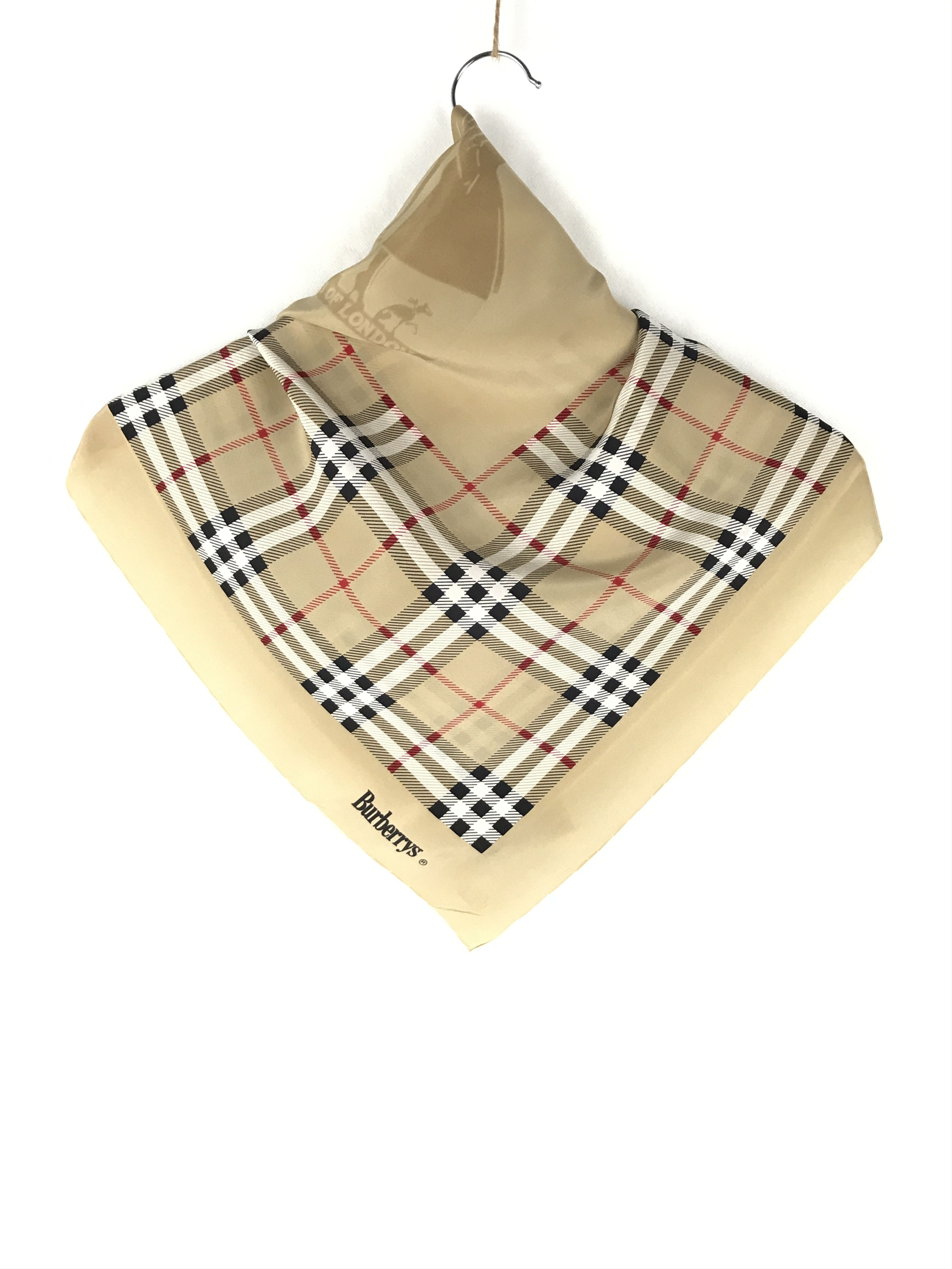 Vintage Burberry Novacheck Silk Scarf Accessories