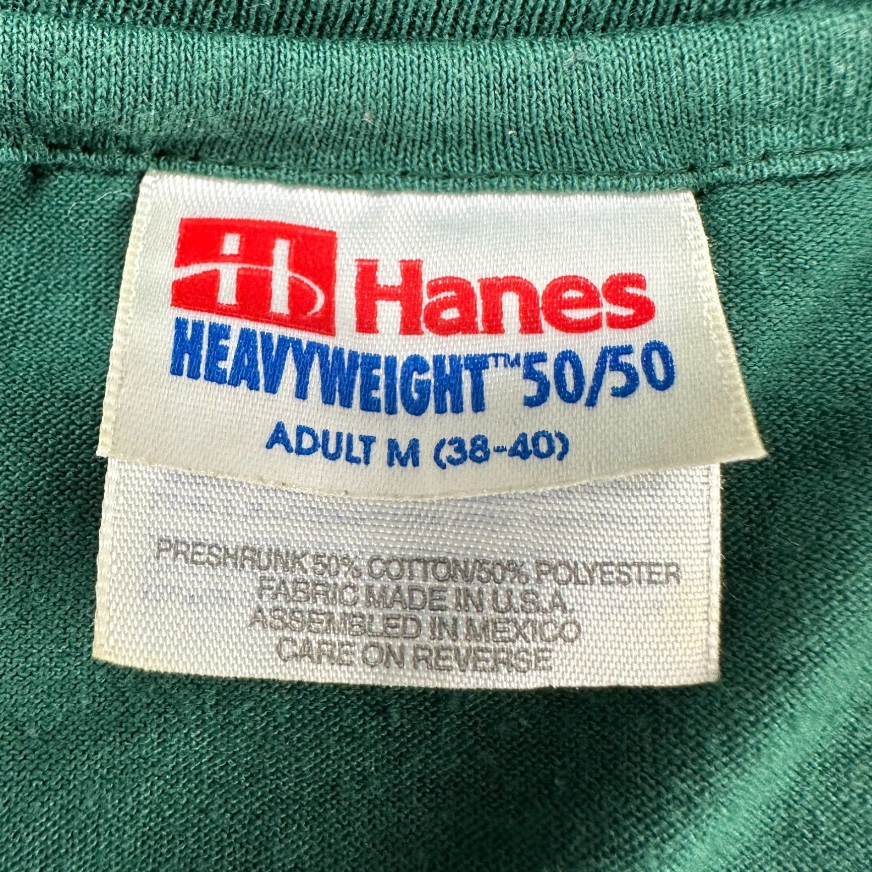 Hanes VINTAGE Hanes PRC Shirt Men M Green 90s Nike Dri-FIT T-Shirt Short Sleeve Crew Neck Green Mens 90s Rose Reflective Swoosh Logo Cotton Size US M / EU 48-50 / 2 - 2 Thumbnail