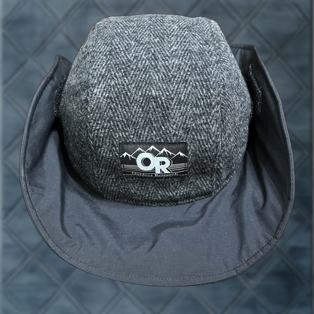 Outdoor Research VINTAGE Outdoor Research Sombrero Hat Boonie Wool Gray M Mens Boonie Hat Water Resistant Knit Breathable Lightweight Travel Casual Workwear 90s? Size ONE SIZE - 1 Thumbnail