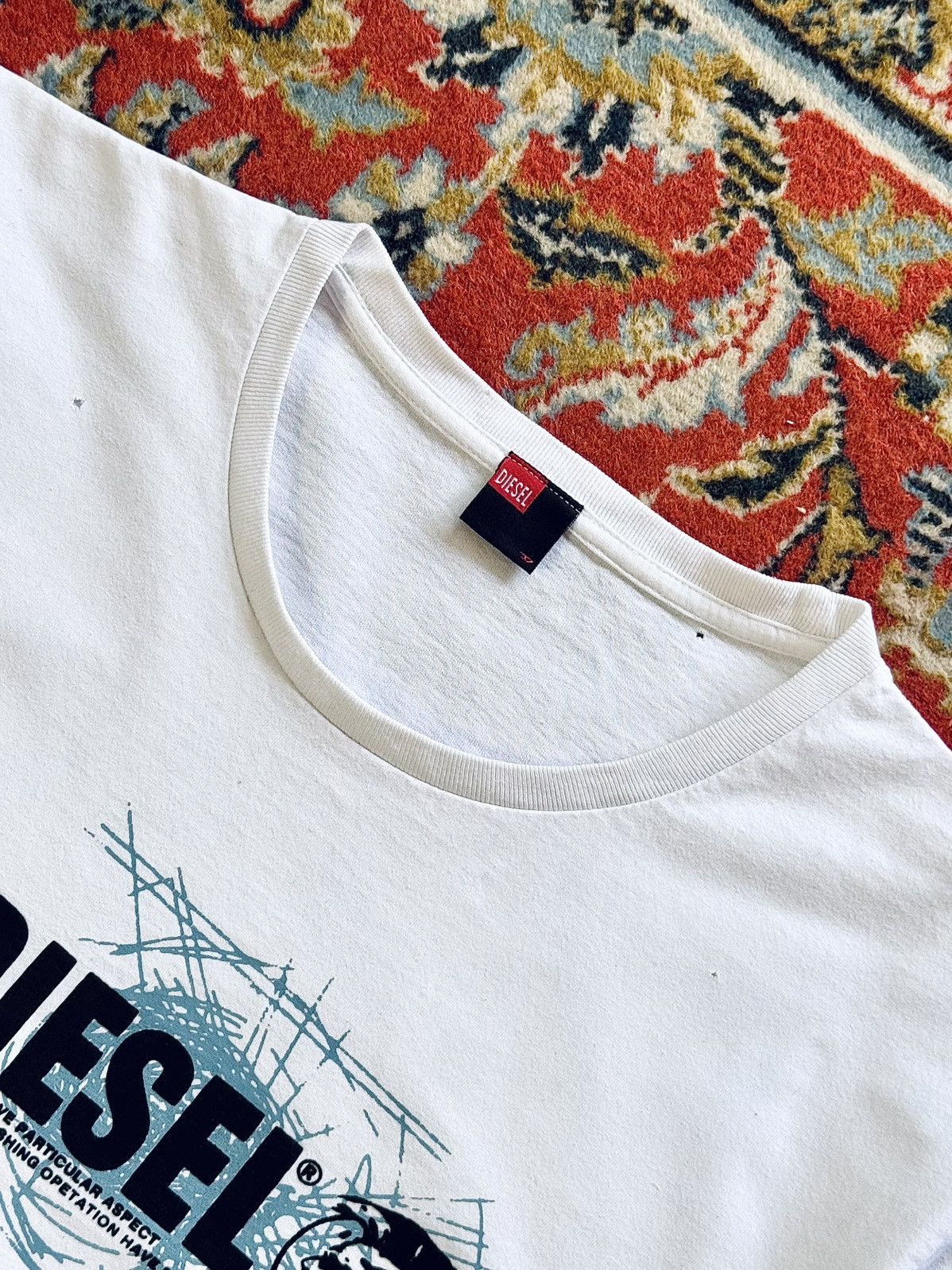 Diesel Vintage Diesel Big Logo Boxy Fit Print Tee T-Shirt Size US L / EU 52-54 / 3 - 12 Thumbnail