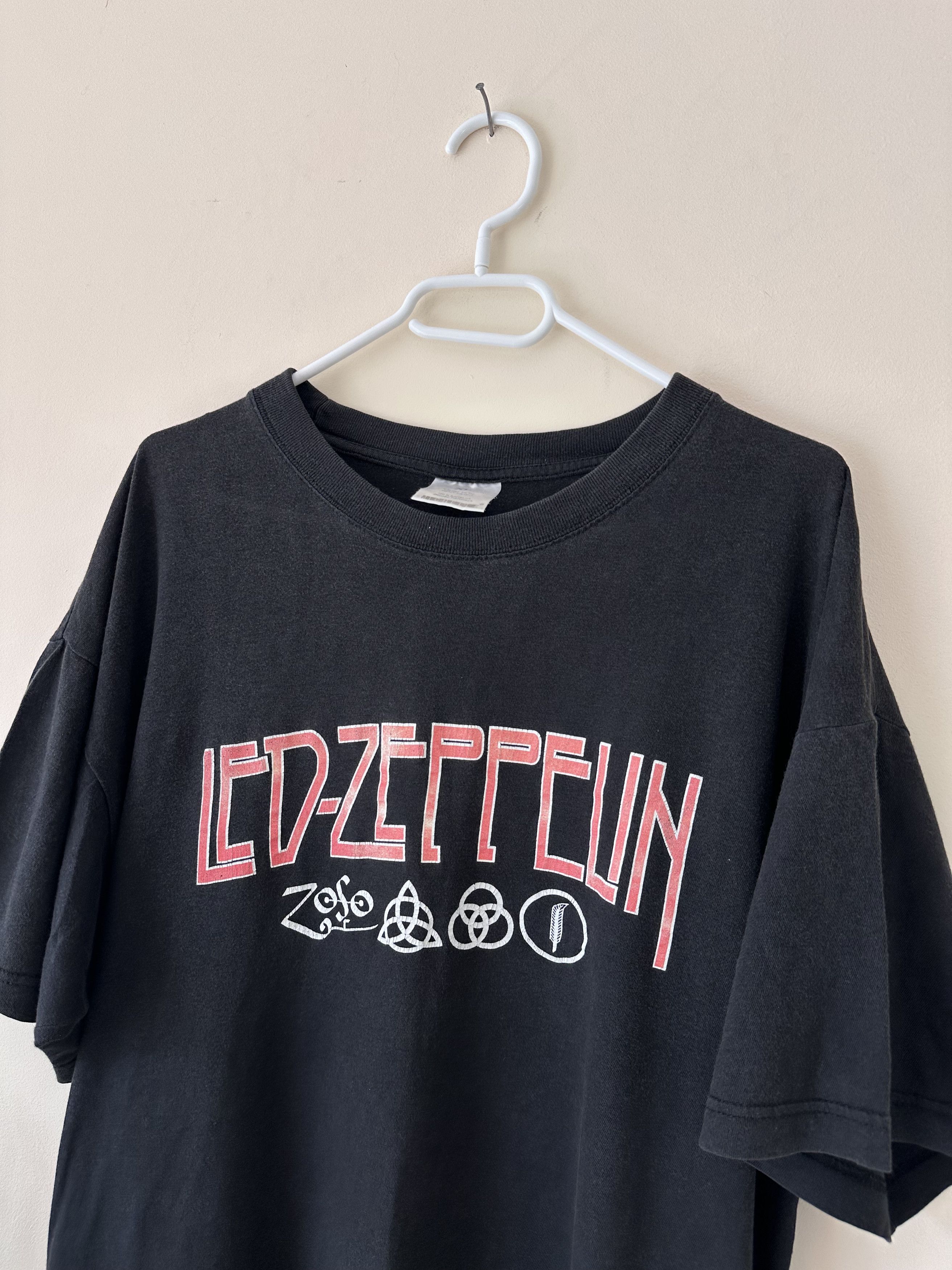Band Tees × Vintage Vintage Led Zeppelin Zoso tour 00s tee Size US L / EU 52-54 / 3 - 2 Thumbnail