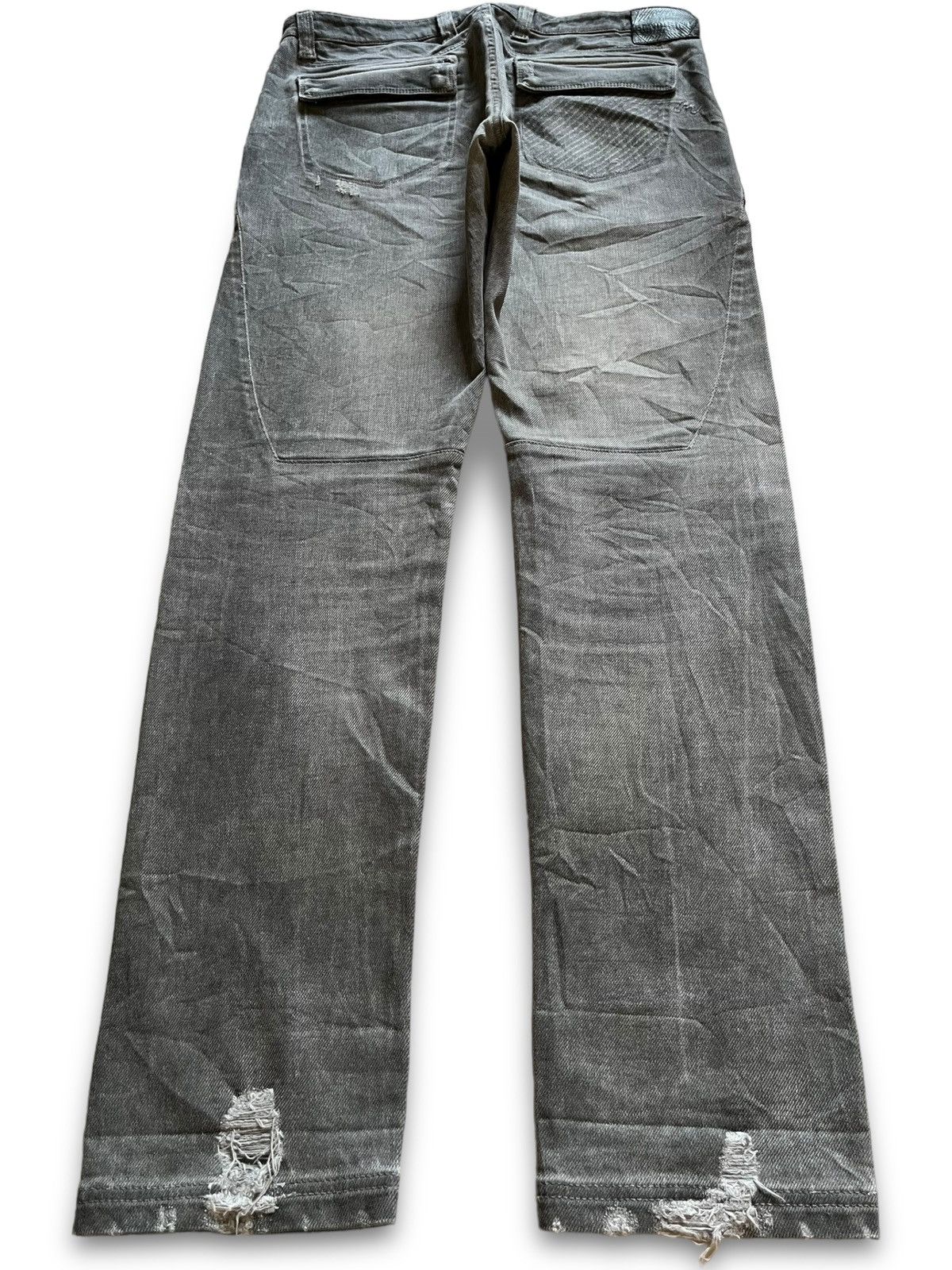 Other Vintage Italian Brand Two Tone Distressed Fatigue Jeans Size US 33 - 2 Thumbnail
