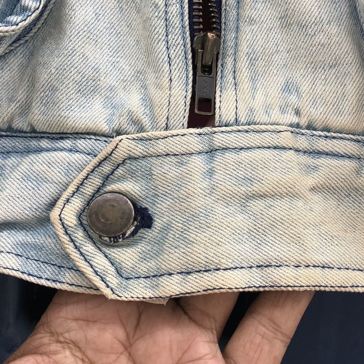 Vintage Vintage HEART & HEART FADED Light Weight Cargo Denim Jacket Size US L / EU 52-54 / 3 - 11 Thumbnail