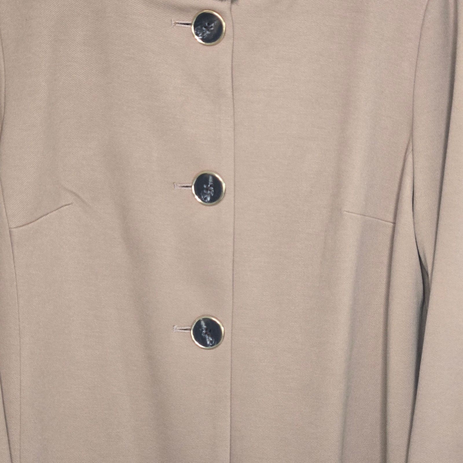 Chicos Chico's Women's Swing Jacket With Faux Fur Collar. Size 2. Size L / US 10 / IT 46 - 3 Thumbnail