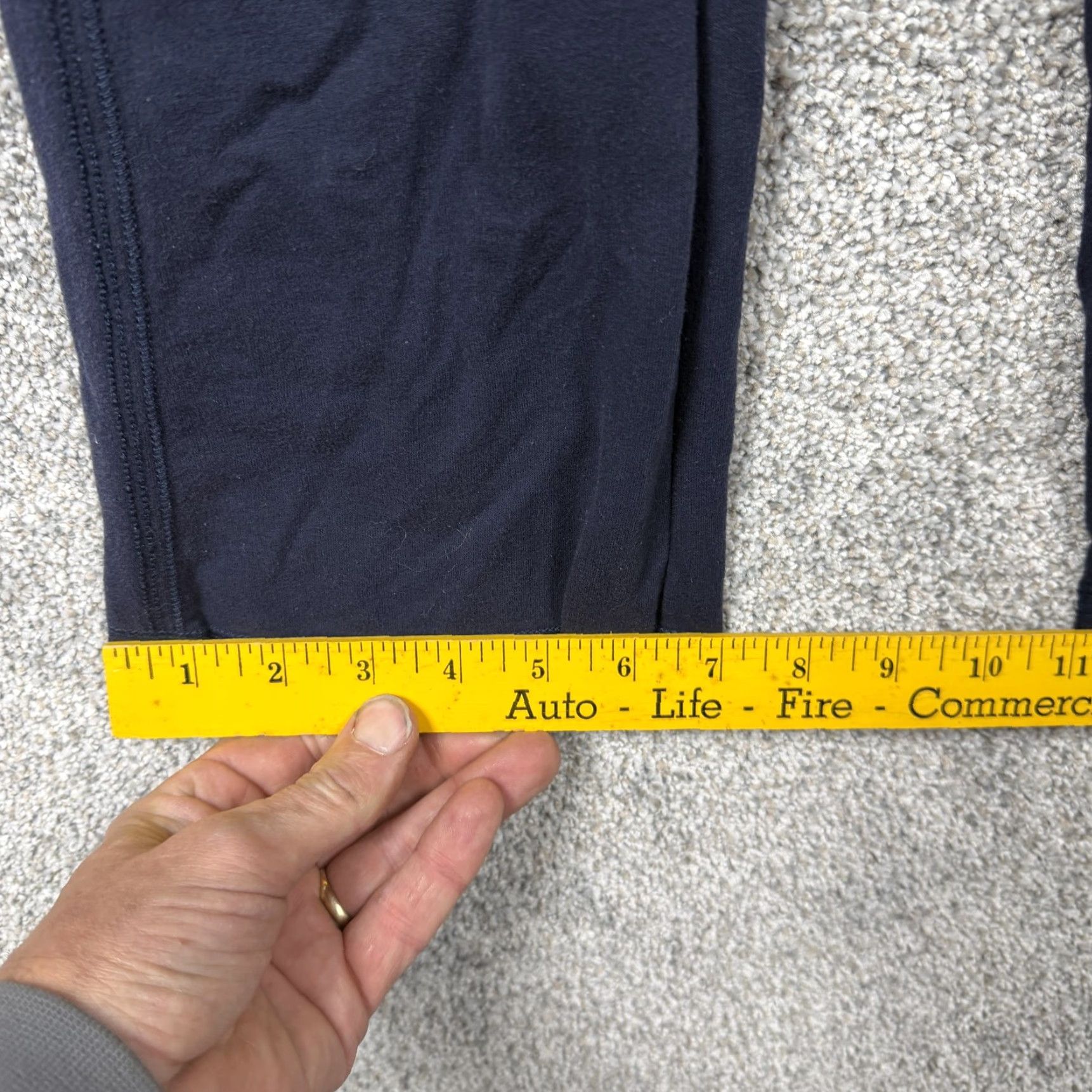 Vintage Aerie Blue Pants S Women Foldover Yoga Lounge Crop Sweatpants 06 Logo Y2K Retro Sporty Size 28" / US 6 / IT 42 - 4 Thumbnail