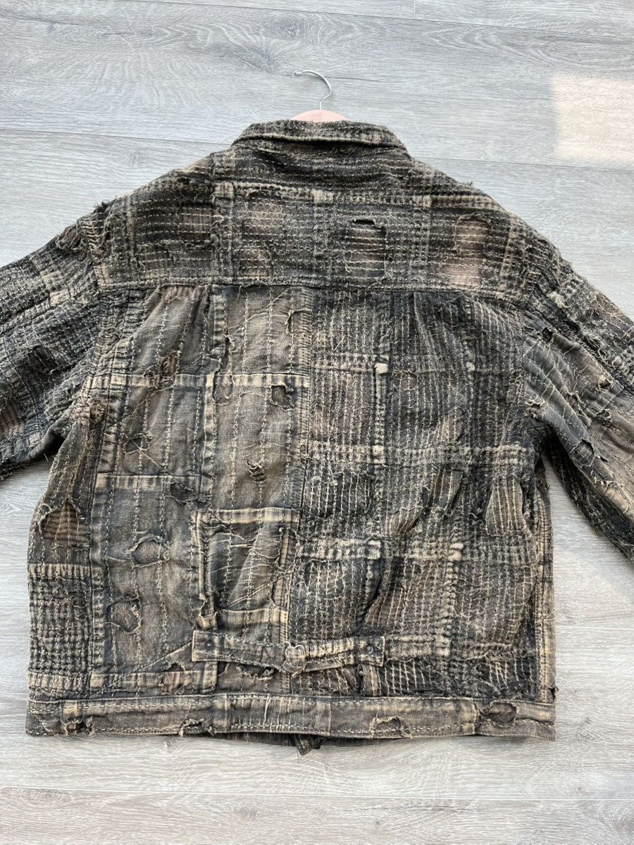 Kapital Kapital Boro Distressed Patchwork Jacket - Black Tea Size US XL / EU 56 / 4 - 3 Thumbnail