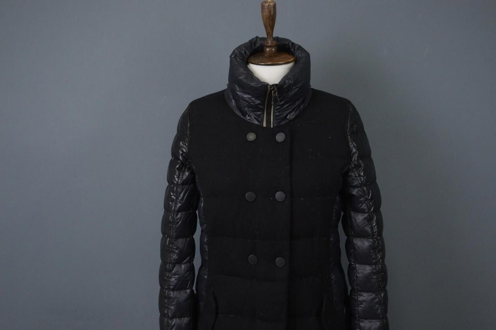 Duvetica Duvetica Black Wool Mock Neck Zip Puffer Jacket Size 44 Size M / US 6-8 / IT 42-44 - 2 Thumbnail