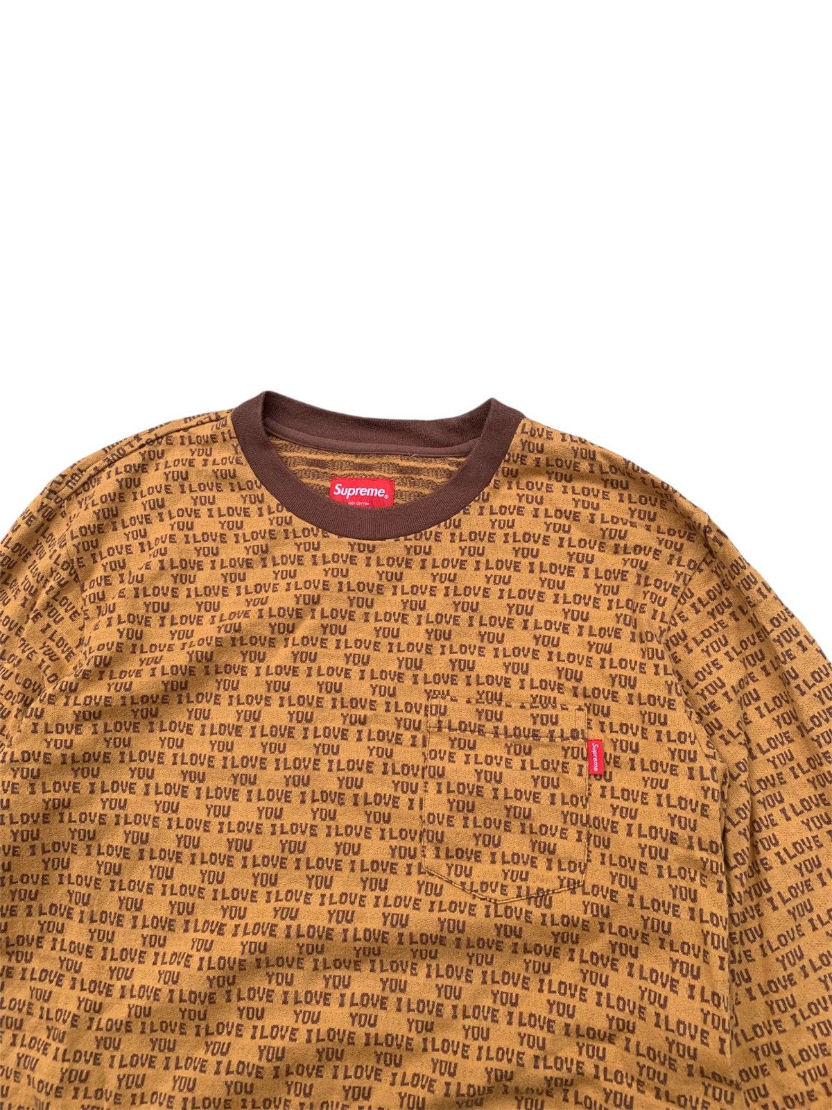 Supreme × Vintage Supreme ‘ I love you ‘ jacquard long sleavee tee Size US M / EU 48-50 / 2 - 3 Thumbnail