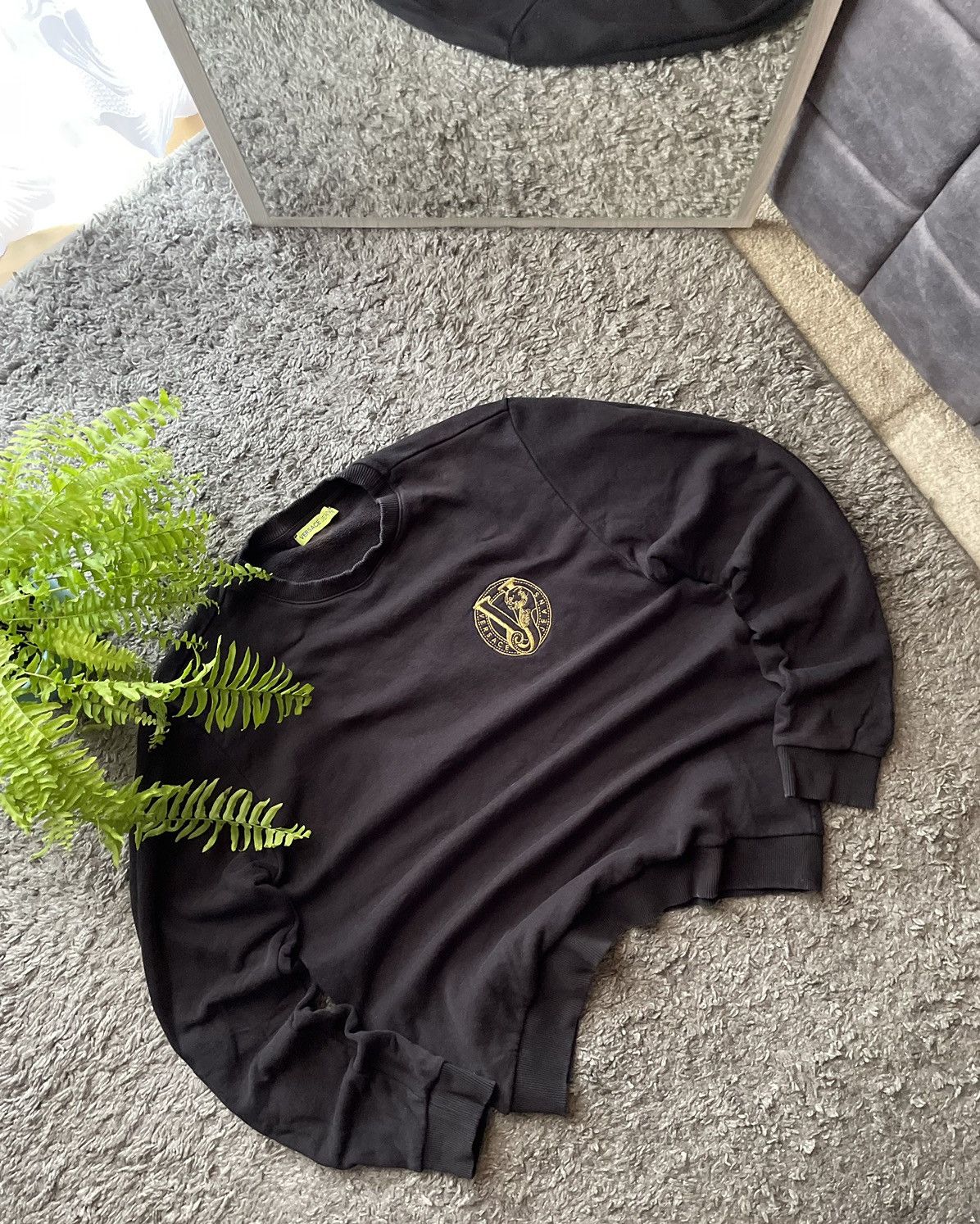 Versace × Vintage Versace Sweatshirt Streetwear Vintage Logo Rare Size US L / EU 52-54 / 3 - 3 Thumbnail