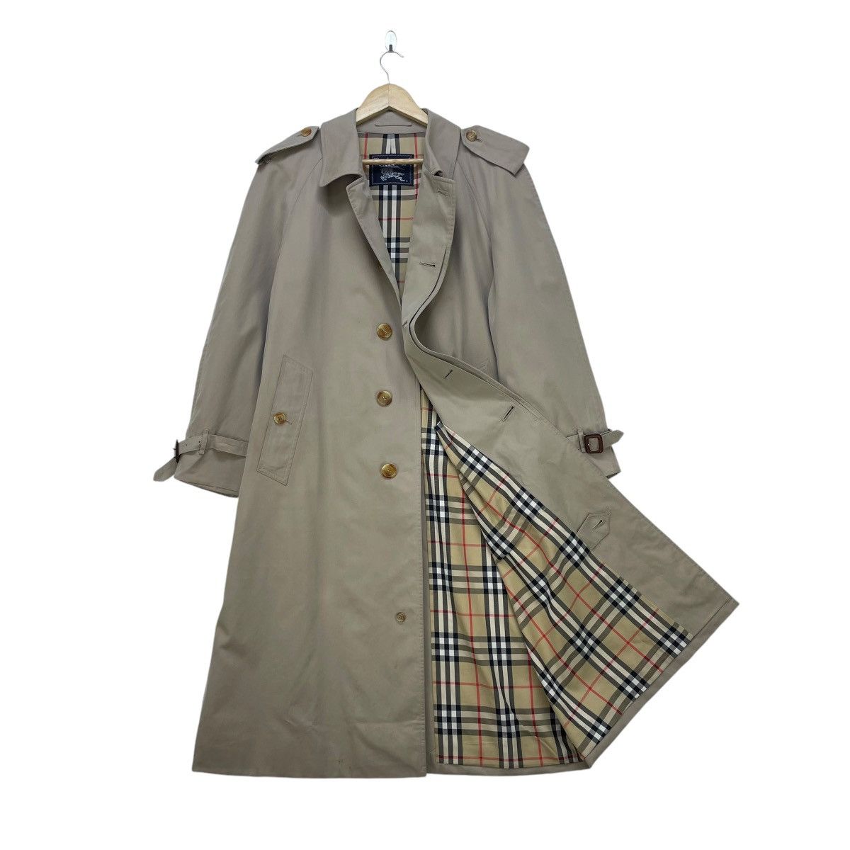 Autumn Cashmere × Burberry × Vintage 💥Vintage Burberrys Nova Check Trench Coat Jacket Size US M / EU 48-50 / 2 - 1 Thumbnail