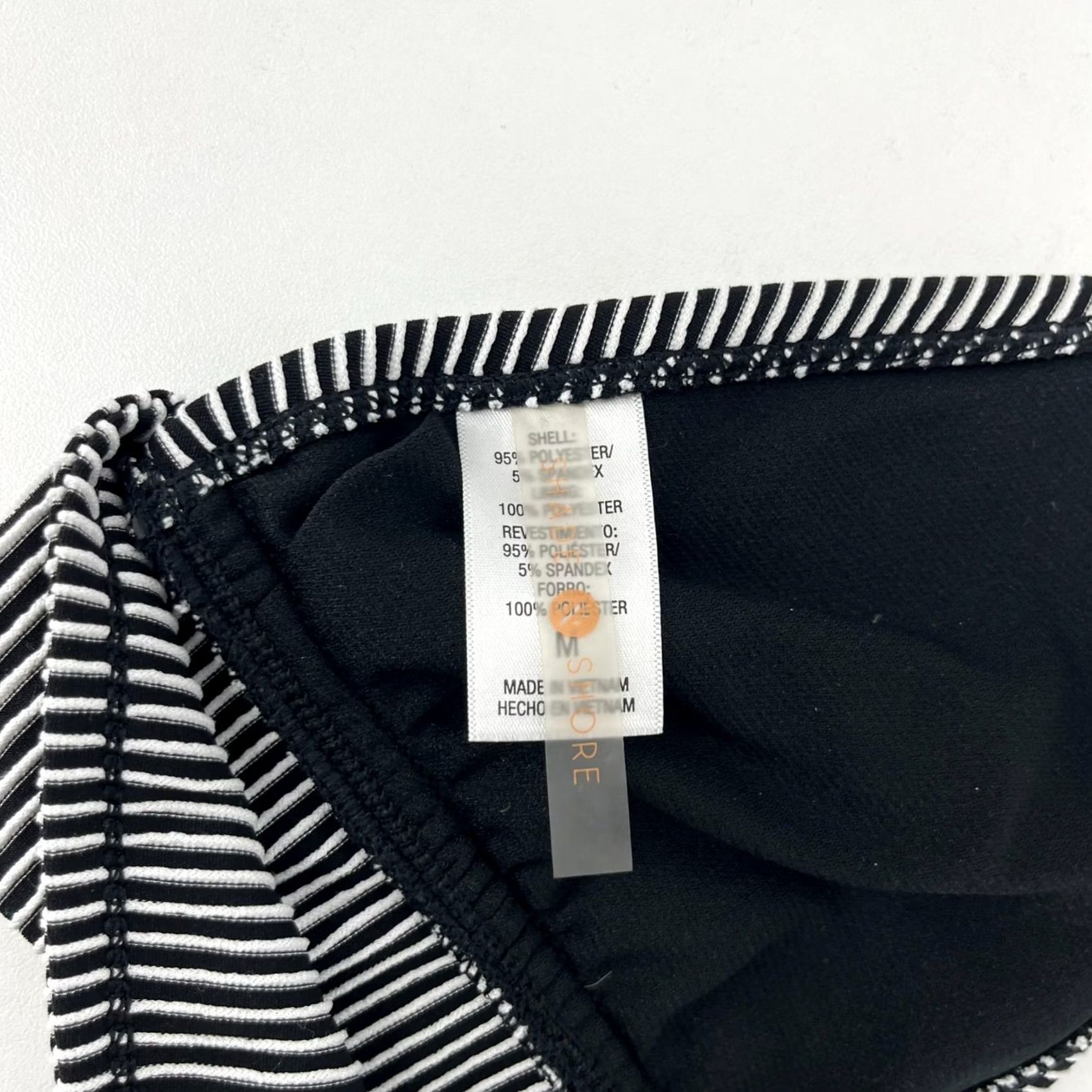 Vintage Shade & Shore Bikini Top Women's M Black Striped Triangle Wireless Halter Top M BLACK Striped Triangle Wireless Women’s Bikini Top Size M / US 6-8 / IT 42-44 - 7 Thumbnail