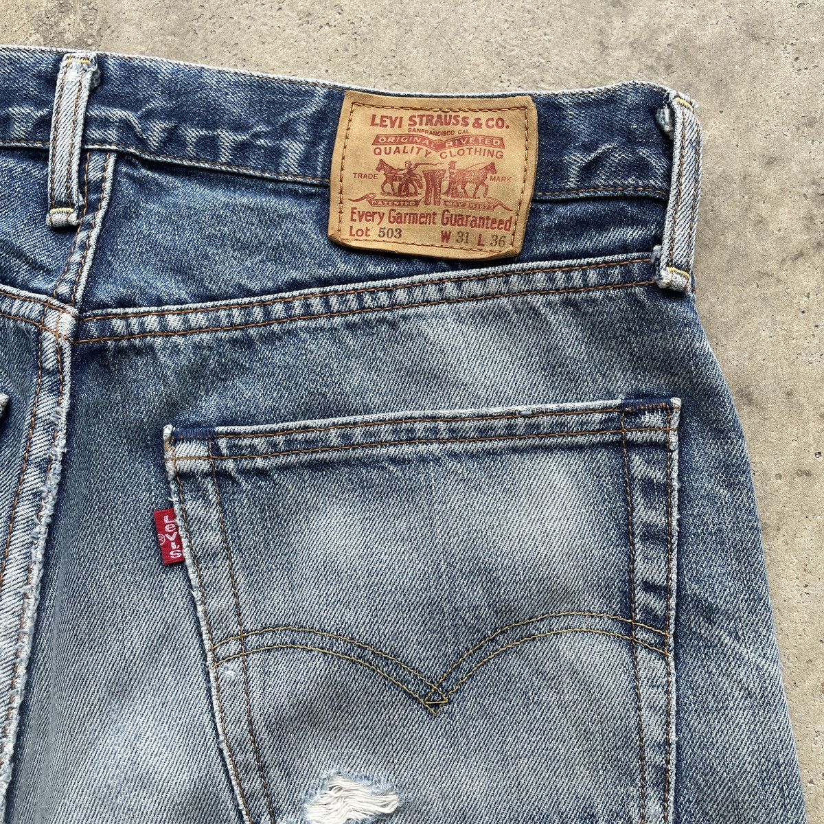 Levi's Vintage Clothing Lot 503 Levi’s Vintage Faded Jeans Denim Distressed Pants Size US 31 - 11 Thumbnail