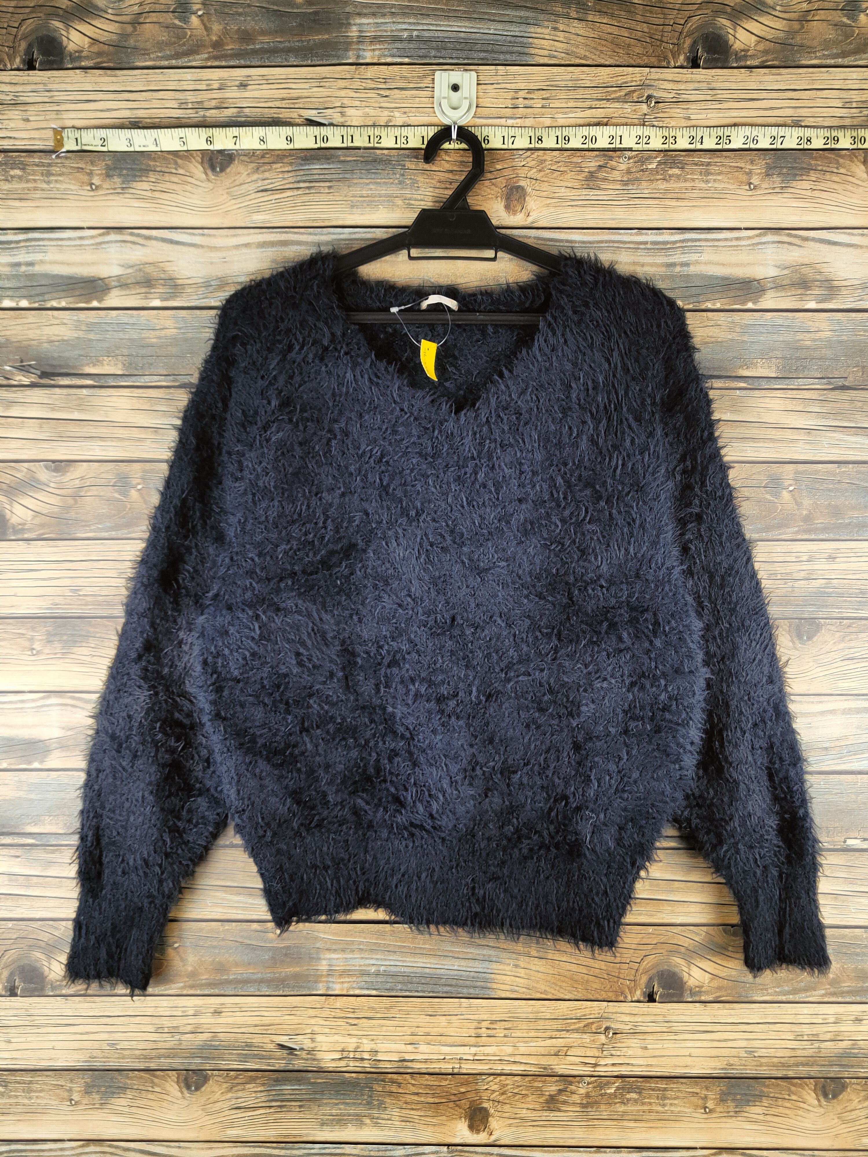 GU DL GU Navy Fur Shaggy Mohair Knitwear #46-523 Size M / US 6-8 / IT 42-44 - 1 Thumbnail