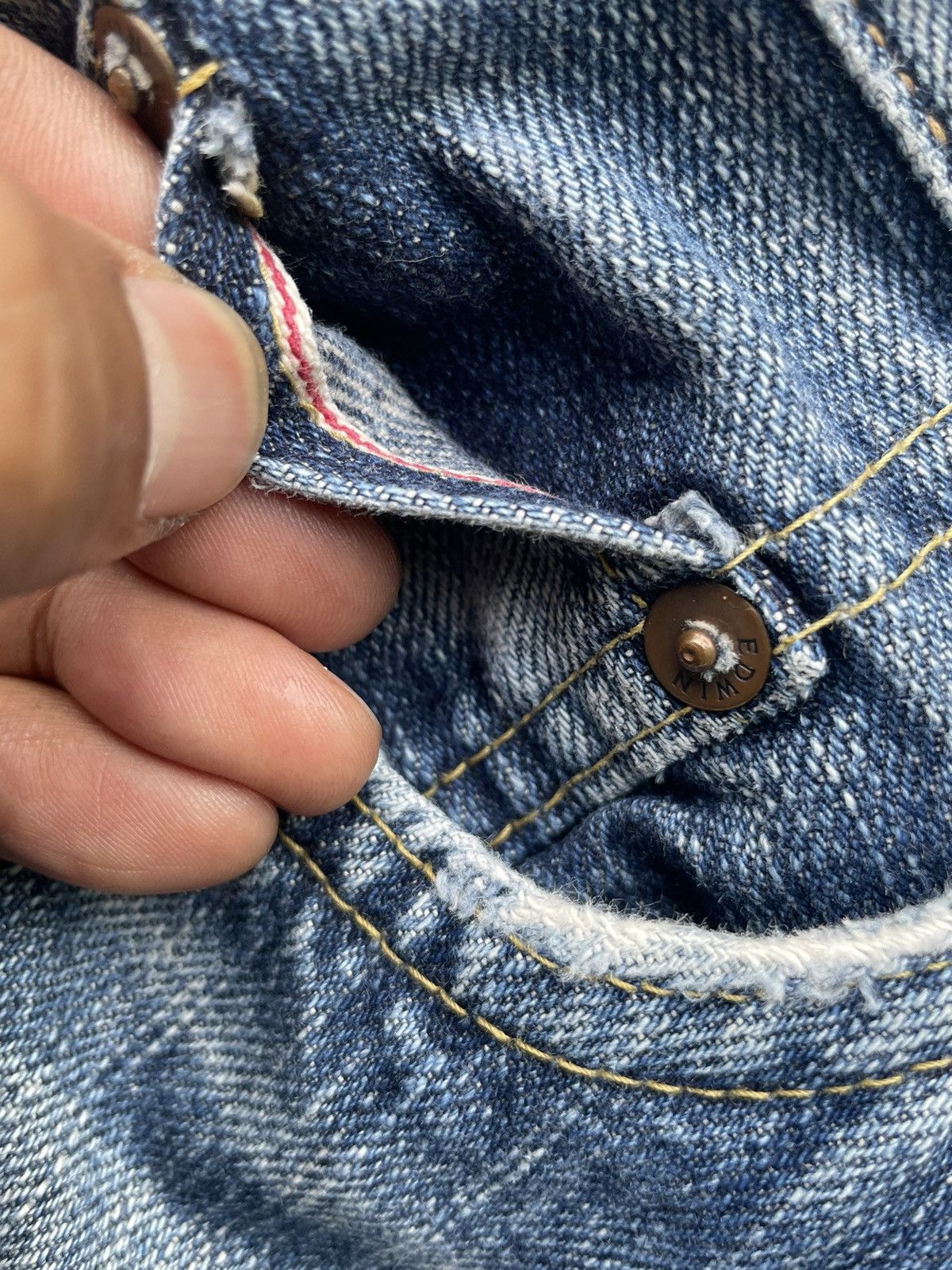 Edwin Vintage Edwin Selvedge Distresed Denim Size US 32 / EU 48 - 24 Thumbnail