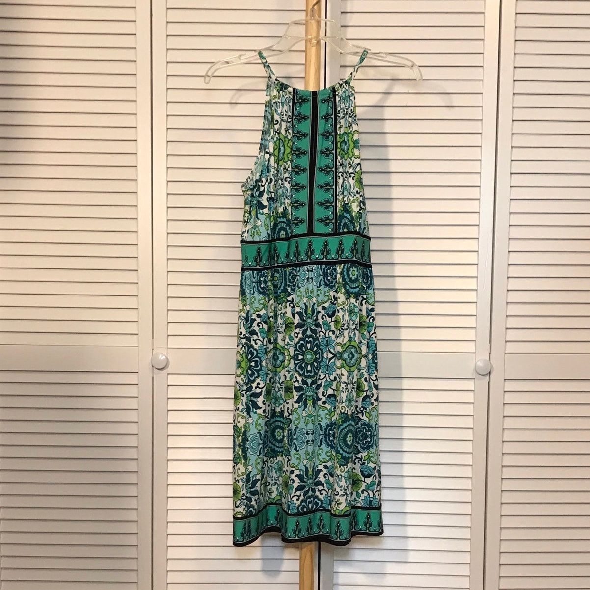 Other London Times Paisley Keyhole Halter Midi Stretch Dress 8 Size M / US 6-8 / IT 42-44 - 1 Thumbnail
