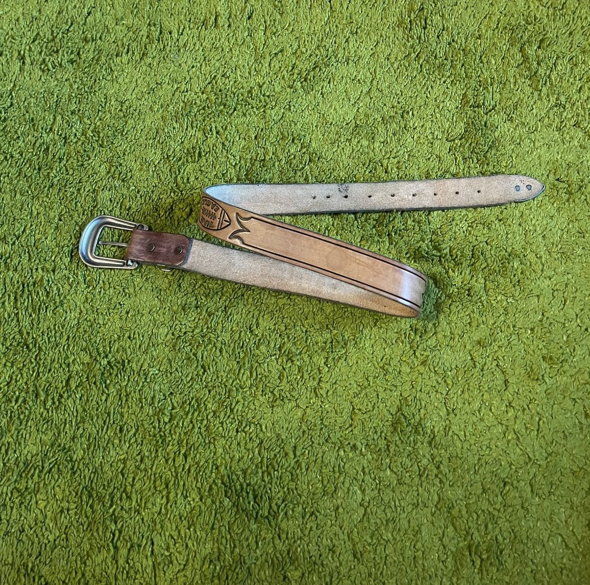 Auburn Sportswear Auburn War Eagle rugby 1990s vintage real leather belt Size 34 - 6 Thumbnail