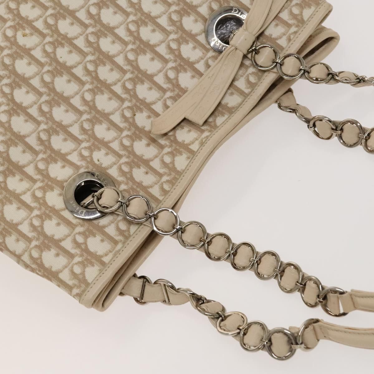 Dior DIOR Trotter Canvas Romantic Tote Bag Pvc Beige Silver Size ONE SIZE - 6 Thumbnail