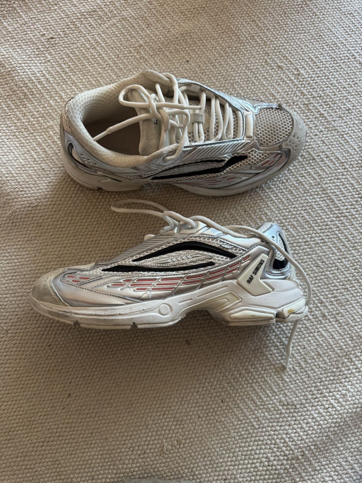 Raf Simons Raf Simons Cylon-21 White Silver Red Sneakers Size US 11 / EU 44 - 3 Thumbnail