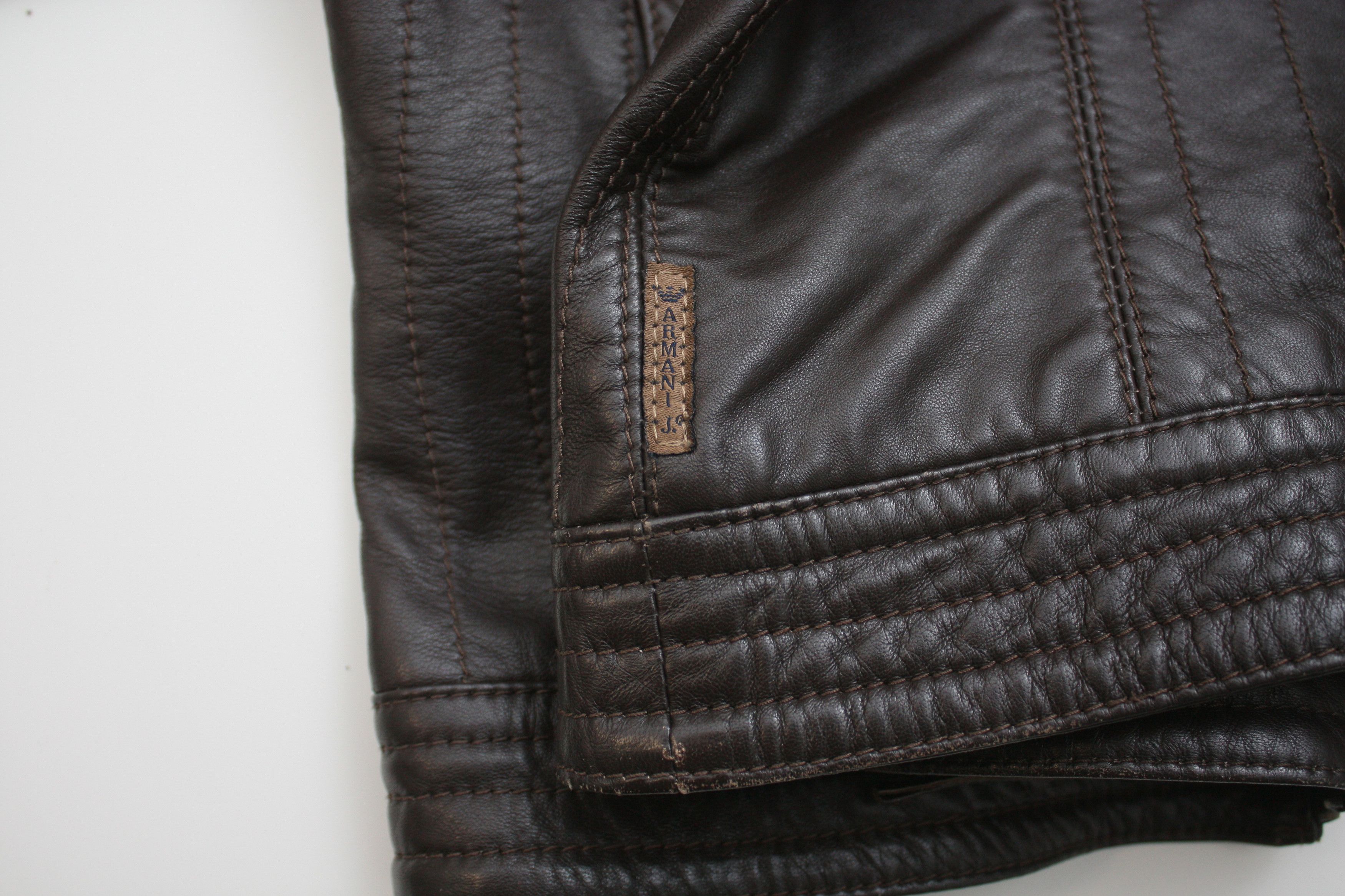 Armani Armani Jeans Brown Leather Women's Jacket Made In Italy US10 Size M / US 6-8 / IT 42-44 - 7 Thumbnail
