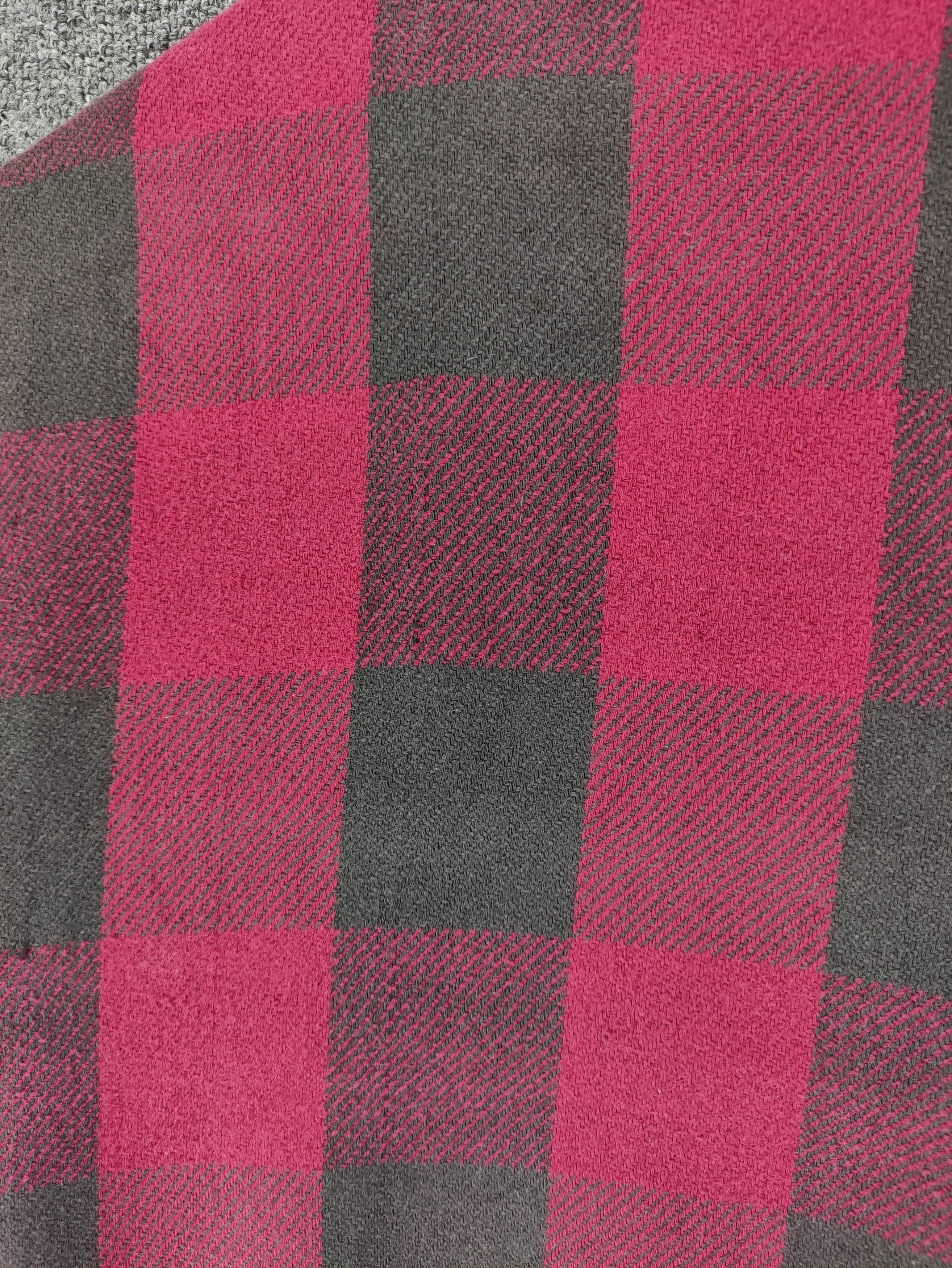 Japanese Brand Vintage Melton Shadow Plaid Jacket Zipper Size US L / EU 52-54 / 3 - 7 Thumbnail