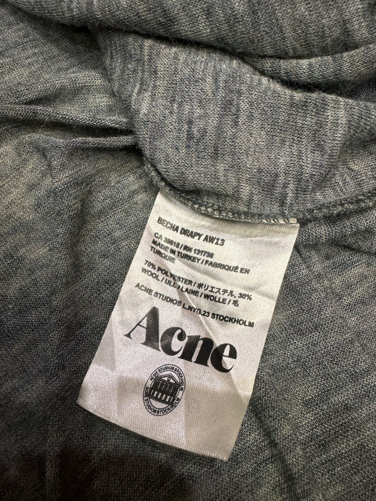 Acne Studios ACNE STUDIOS BECHA DRAPY AW13 GREY MELANGE CARDIGAN Size M / US 6-8 / IT 42-44 - 6 Thumbnail