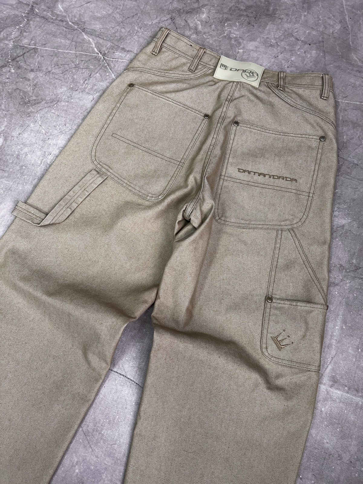 Damani Dada Damani Dada Beige rap baggy Pants JNCO carpenter Y2K Jeans Size US 30 / EU 46 - 8 Thumbnail