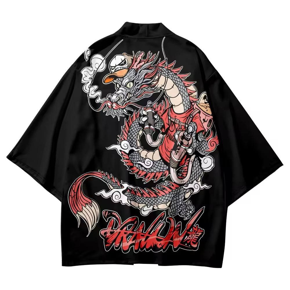 Japanese Brand × Vintage Japanese-style dragon shirt Size US L / EU 52-54 / 3 - 6 Thumbnail