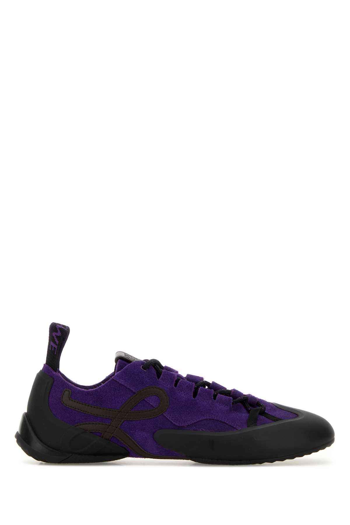 Loewe Purple Suede Grip Sneakers Size US 11 / IT 41 - 1 Thumbnail