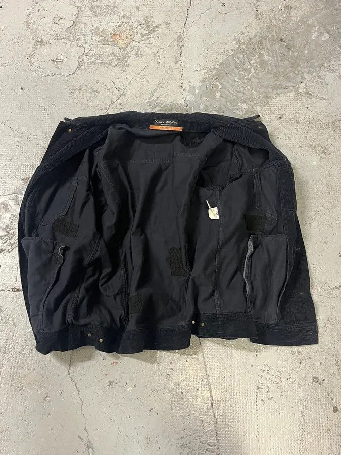 Dolce & Gabbana 2000s Dolce & Gabbana Black Distressed Denim Jacket Size US L / EU 52-54 / 3 - 8 Thumbnail