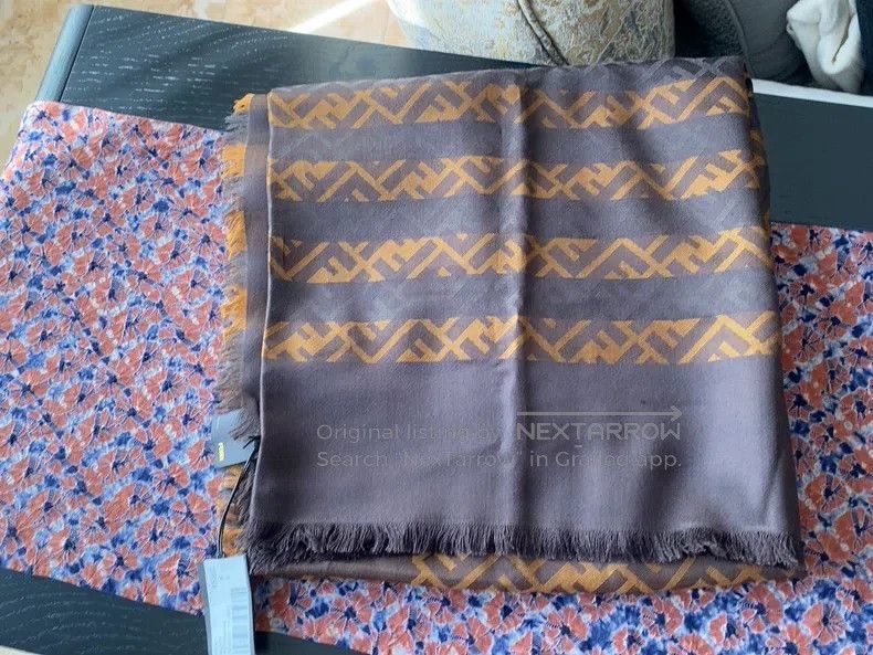 Other Fendi size 140*140cm Monogram Scarf Shawl, Wool Silk Cotton Size ONE SIZE - 3 Thumbnail