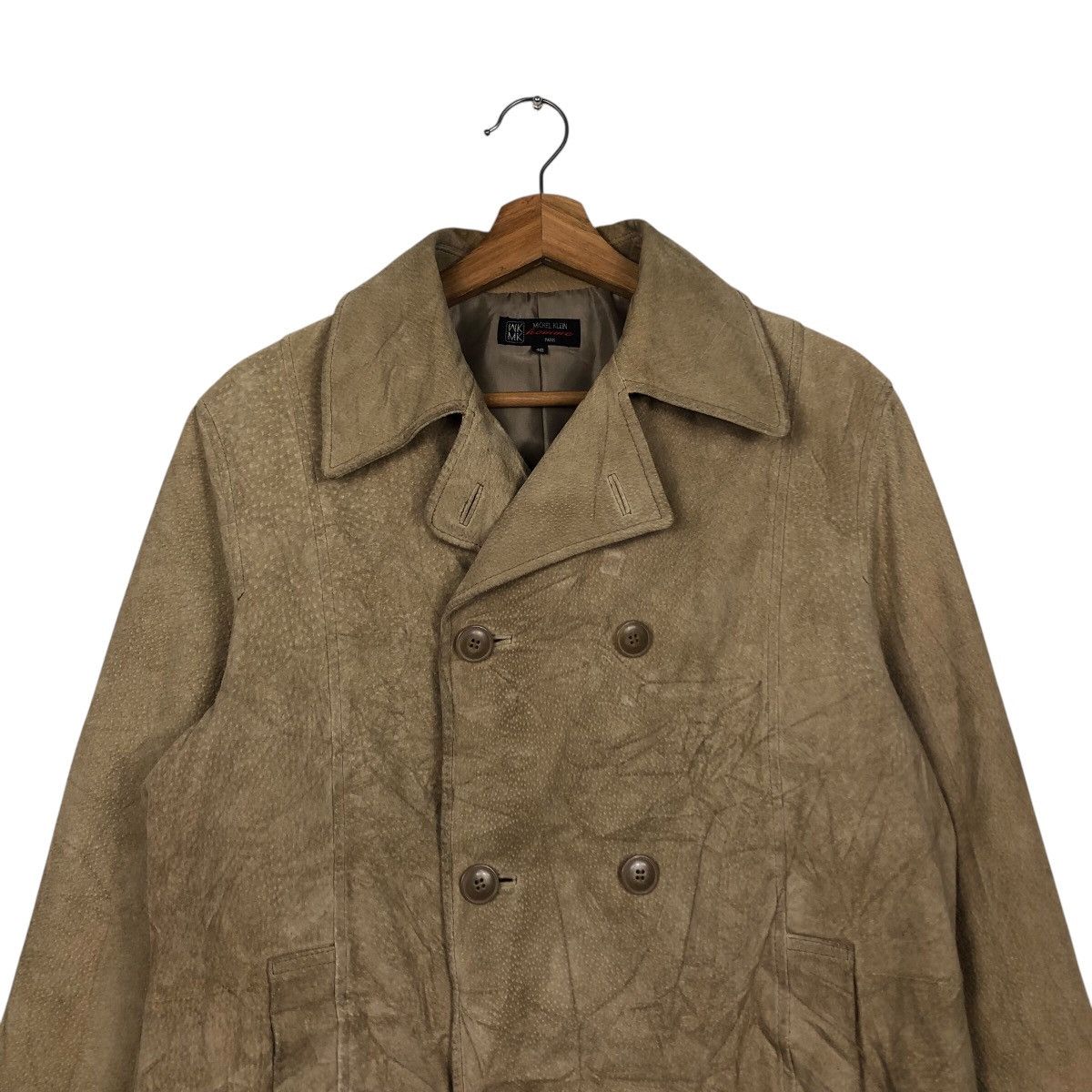 Japanese Brand 📌Vintage Chore Leather Jacket Michel Klein Double Collar Size US M / EU 48-50 / 2 - 4 Thumbnail
