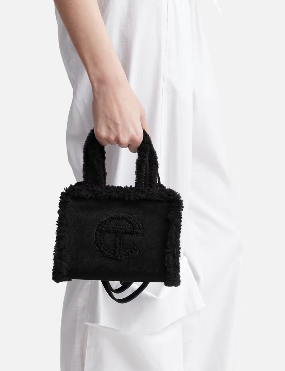 Telfar × Ugg UGG X TELFAR SMALL SHOPPER SUEDE BLACK Size ONE SIZE - 7 Thumbnail