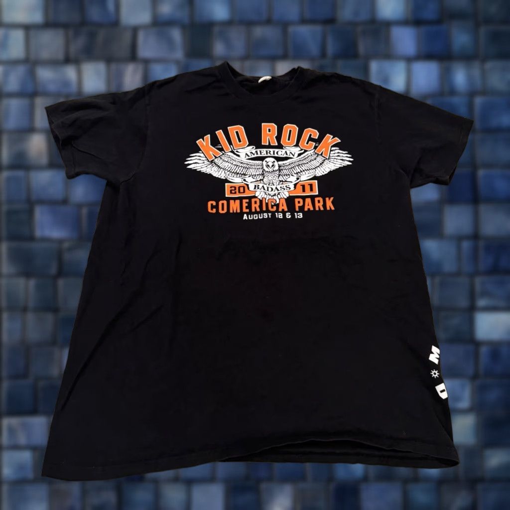 Vintage Kid Rock T-Shirt XL 2011 Comerica Park Detroit Tour Merch Rock Tee Black Men XL Rock Concert Merch Size US XL / EU 56 / 4 - 1 Thumbnail