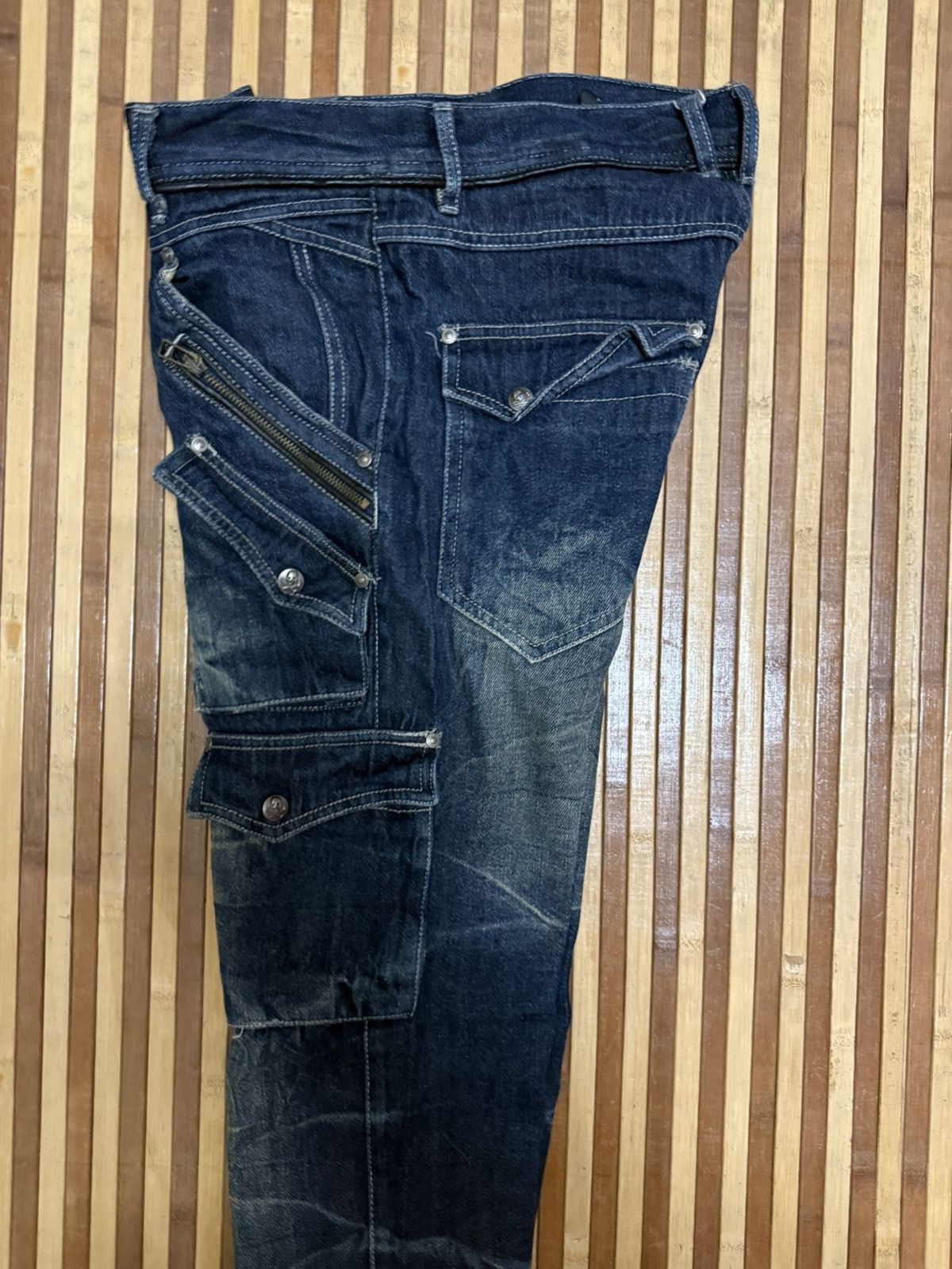 Japanese Brand Double Focus Denim Cargo Pants Streetwear / Multipocket Size US 30 / EU 46 - 12 Thumbnail