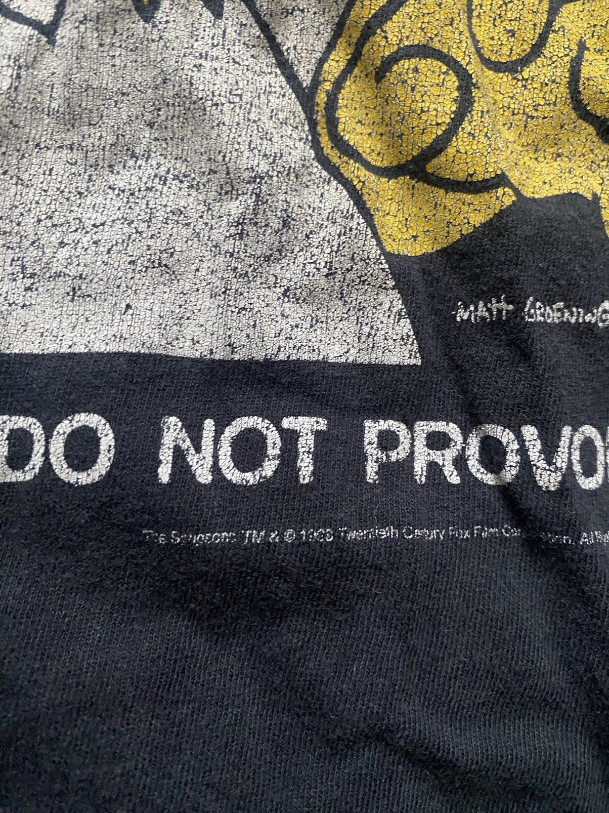 Band Tees × The Simpsons × Vintage Vintage 1998 The Simpsons Homer Angry Y2K T Shirt faded Size US M / EU 48-50 / 2 - 3 Thumbnail