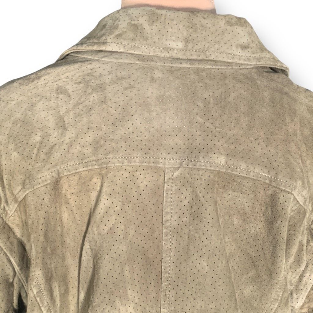 Ted Baker Ted Baker Louiey Convertible Perforated Suede Biker Moto Jac Size XL / US 12-14 / IT 48-50 - 13 Thumbnail