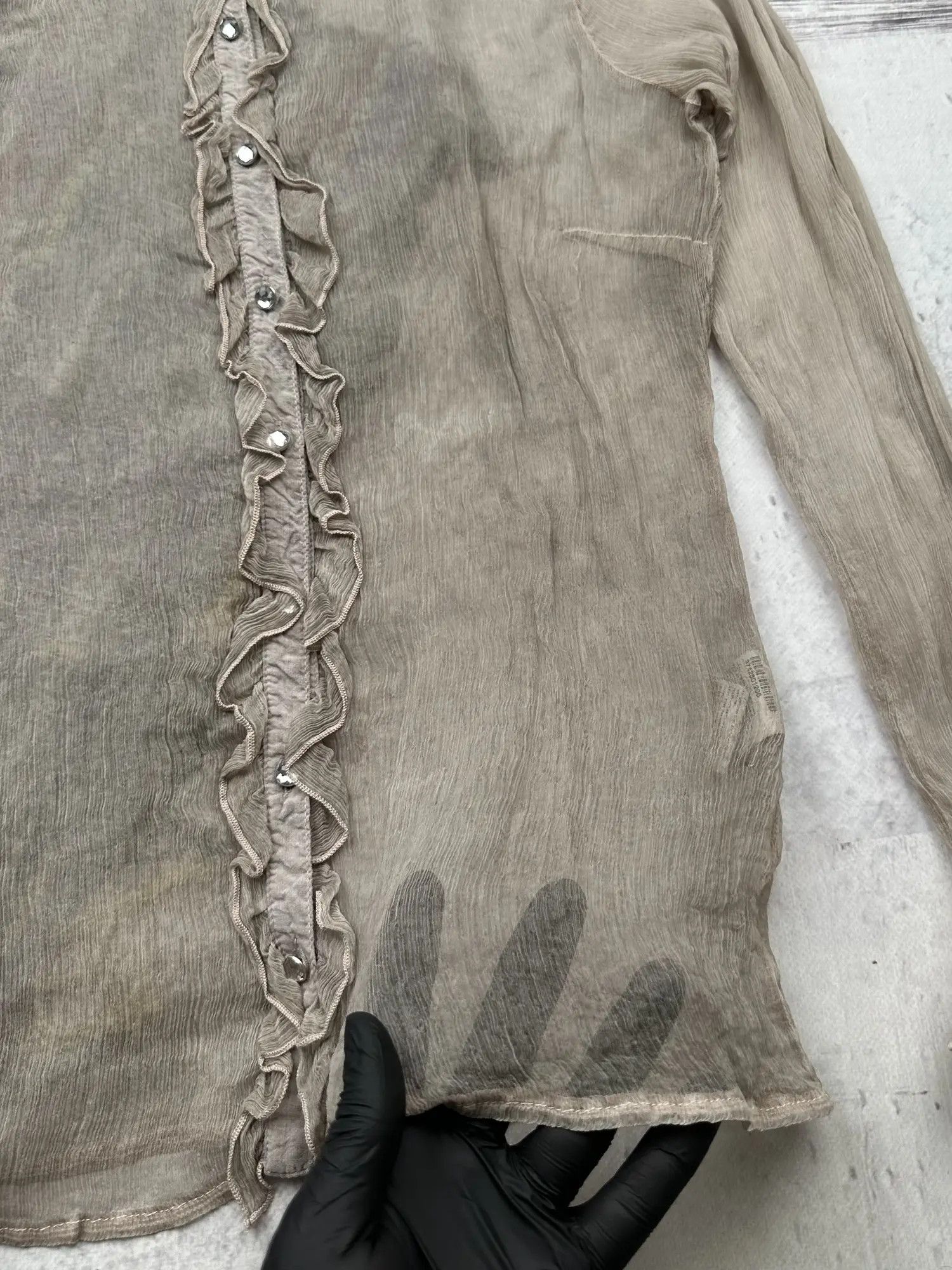 Vintage Vintage Mesh Silk Blouse A192D15(552) Size M / US 6-8 / IT 42-44 - 4 Thumbnail