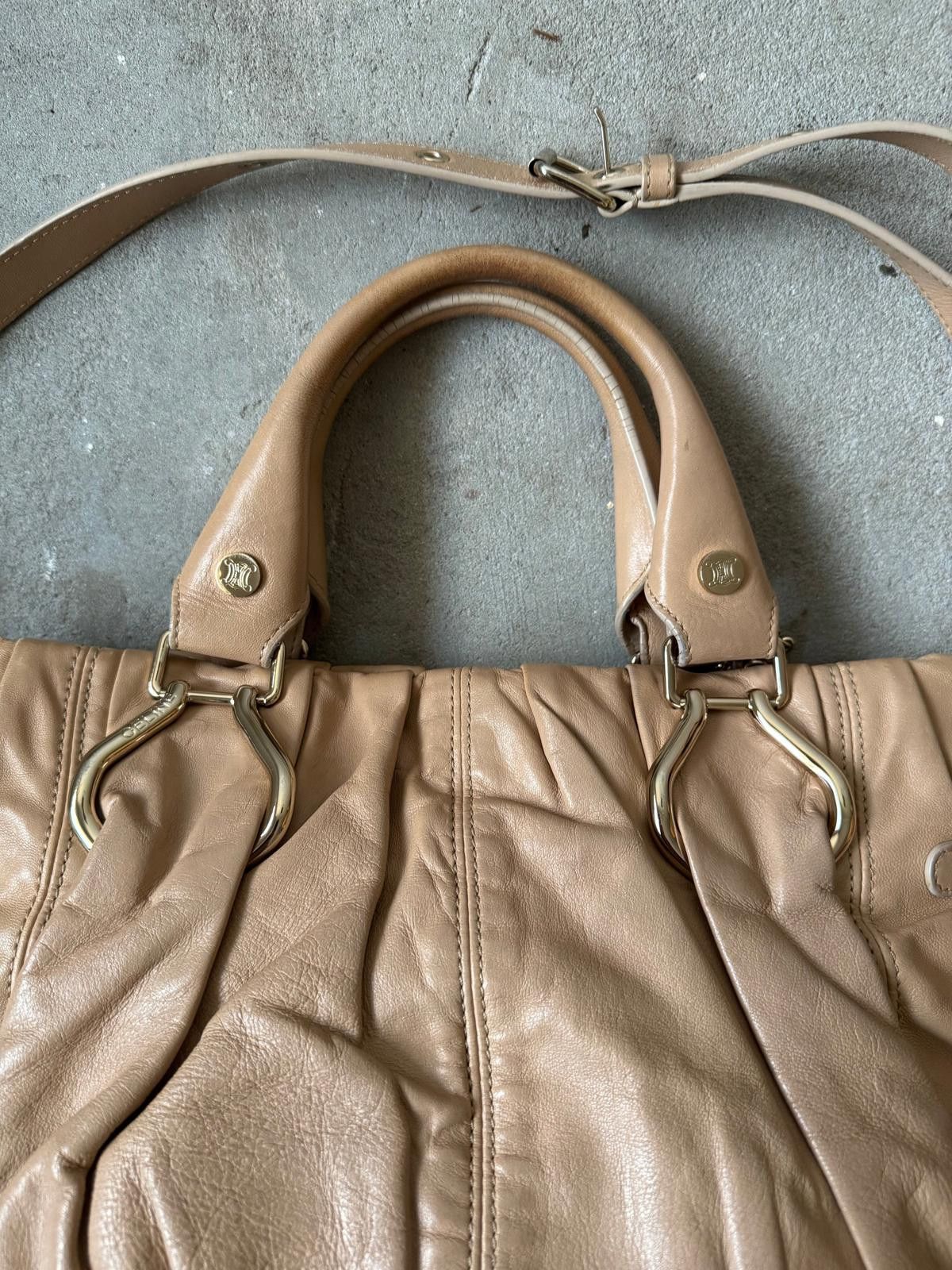 Celine Celine 2Way Leather Shoulder Bag Brown Size ONE SIZE - 7 Thumbnail