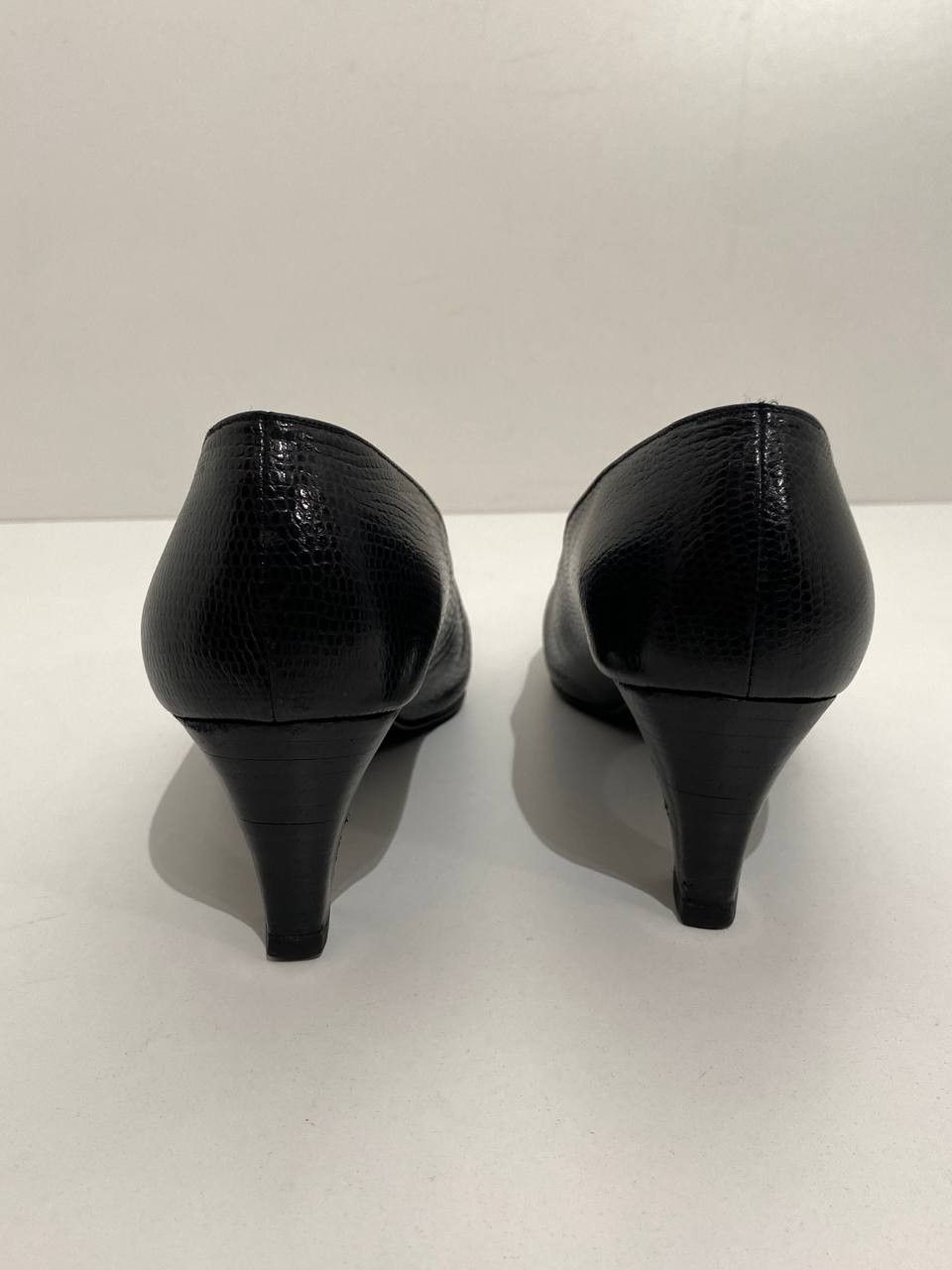 Dior Dior CD Leather Snake Printed Toe Black Heels Pumps Size US 9 / IT 39 - 9 Thumbnail