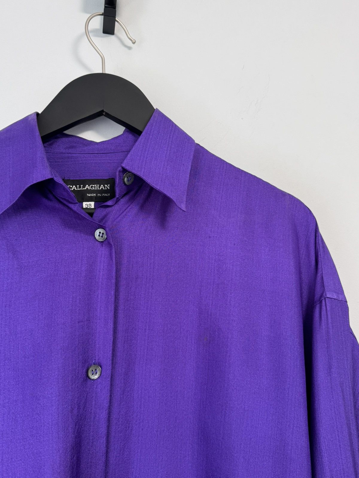 Callaghan Callaghan by Romeo Gigli Vintage Silk Shantung Button Up Top Size XS / US 0-2 / IT 36-38 - 13 Thumbnail