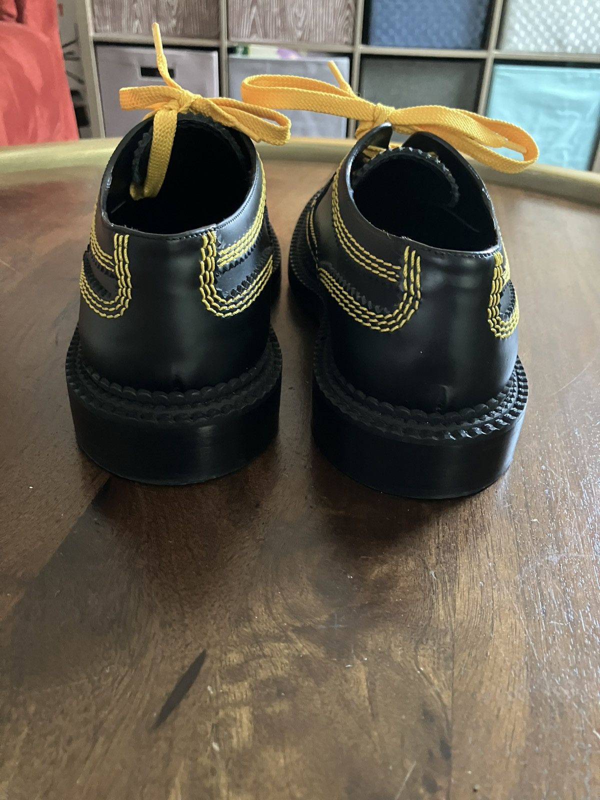 Burberry Burberry Bertram Black Leather Yellow Stitching Oxfords Size US 9 / IT 39 - 4 Thumbnail