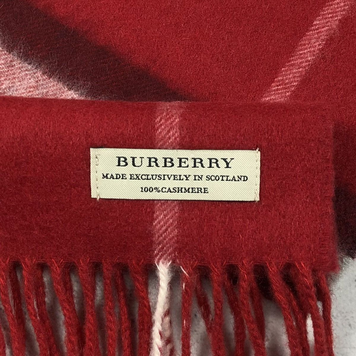 Burberry Burberry Cashmere Scarf Red Nova Check Size ONE SIZE - 5 Thumbnail