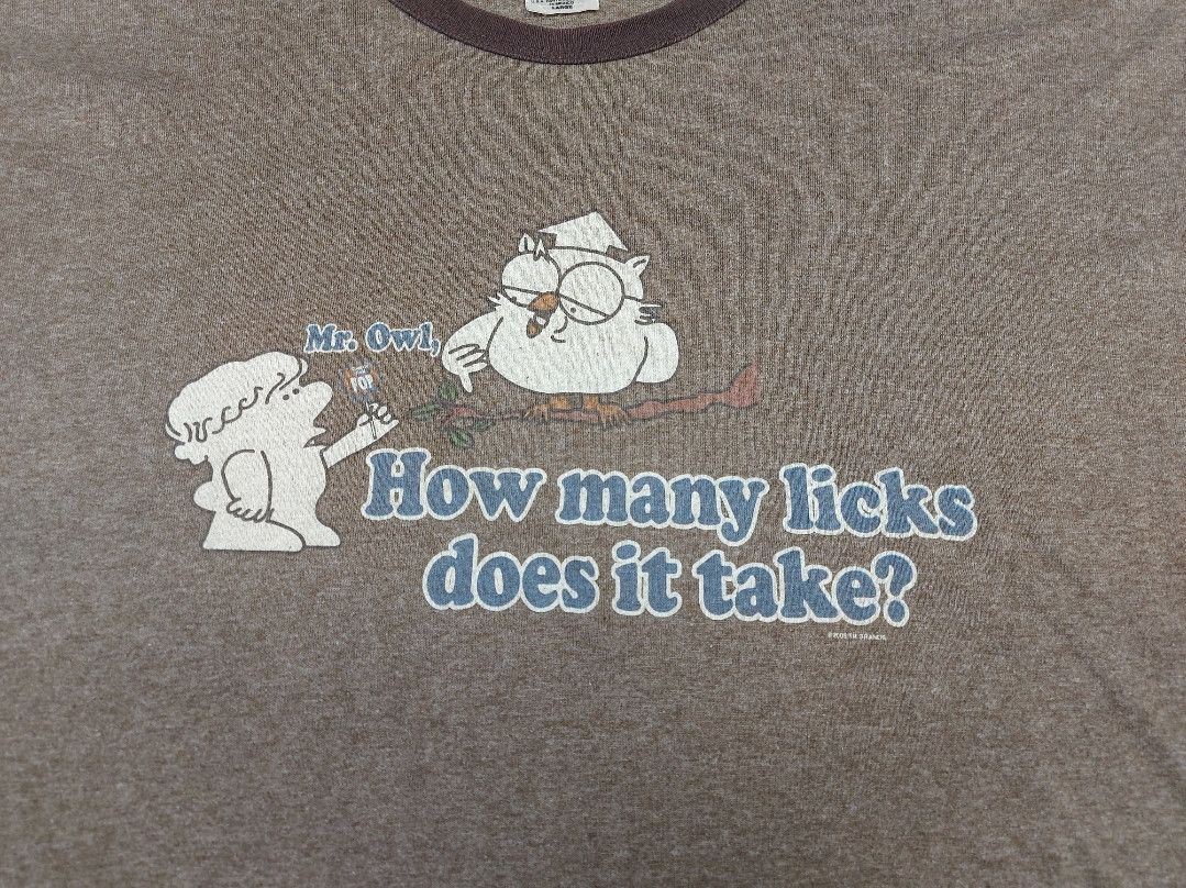 Vintage VTG 2005 Tootsie Pop Mr. Owl how many licks does it take TEE Size US L / EU 52-54 / 3 - 2 Thumbnail