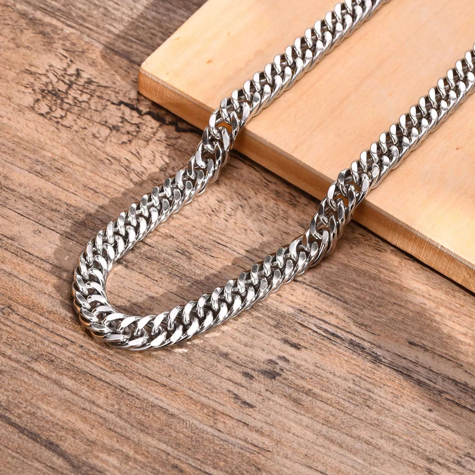 Jewelry × Vintage 8mm Miami Double Curb Chain Necklace Size ONE SIZE - 1 Thumbnail