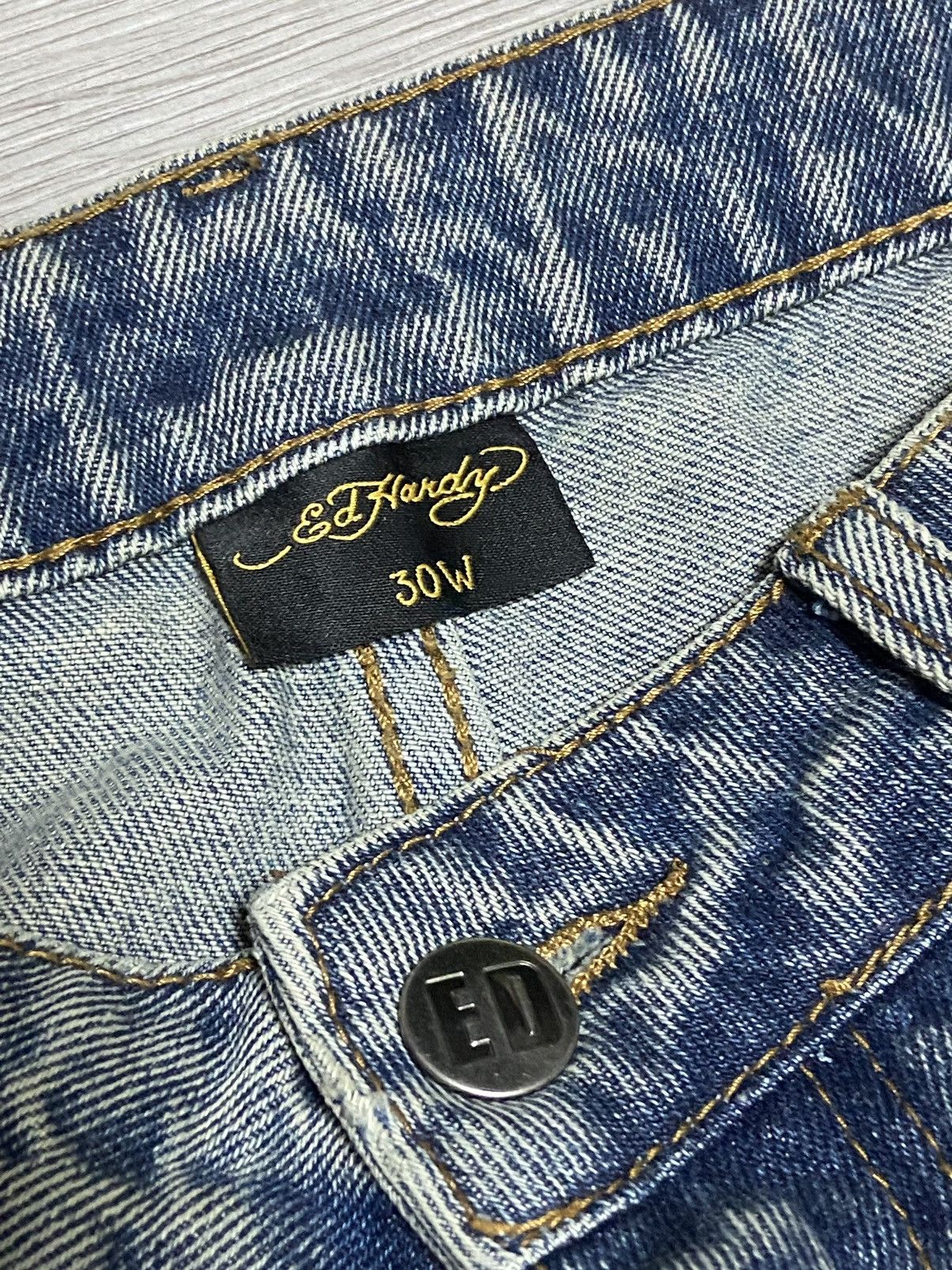 Ed Hardy Ed Hardy You only live once vintage big spell out logo jeans Size 30" / US 8 / IT 44 - 8 Thumbnail