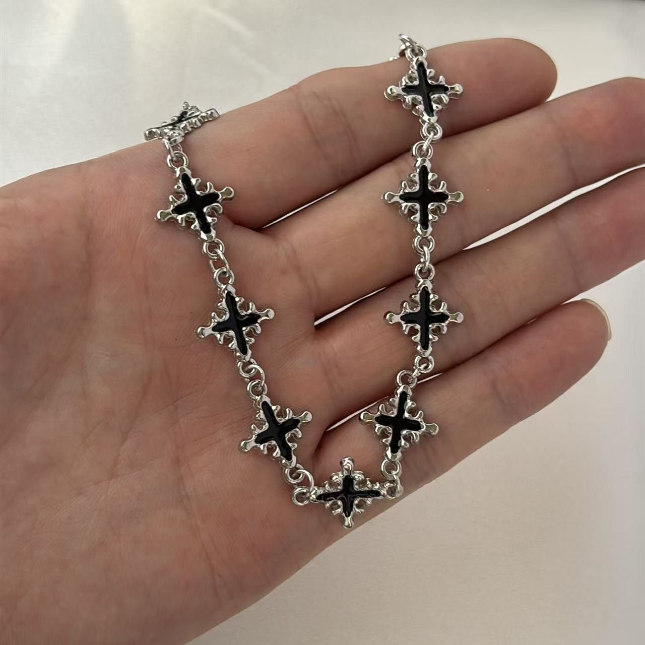 Other Cross Link Chain Necklace Streetwear Punk Hip Hop Unisex Size ONE SIZE - 4 Thumbnail