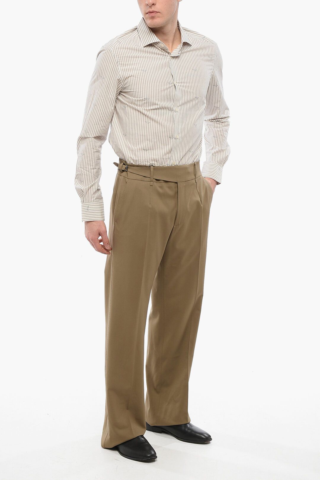 Dolce & Gabbana og1mm0825 Stretch Virgin Wool Pant in Brown Size US 30 / EU 46 - 3 Thumbnail