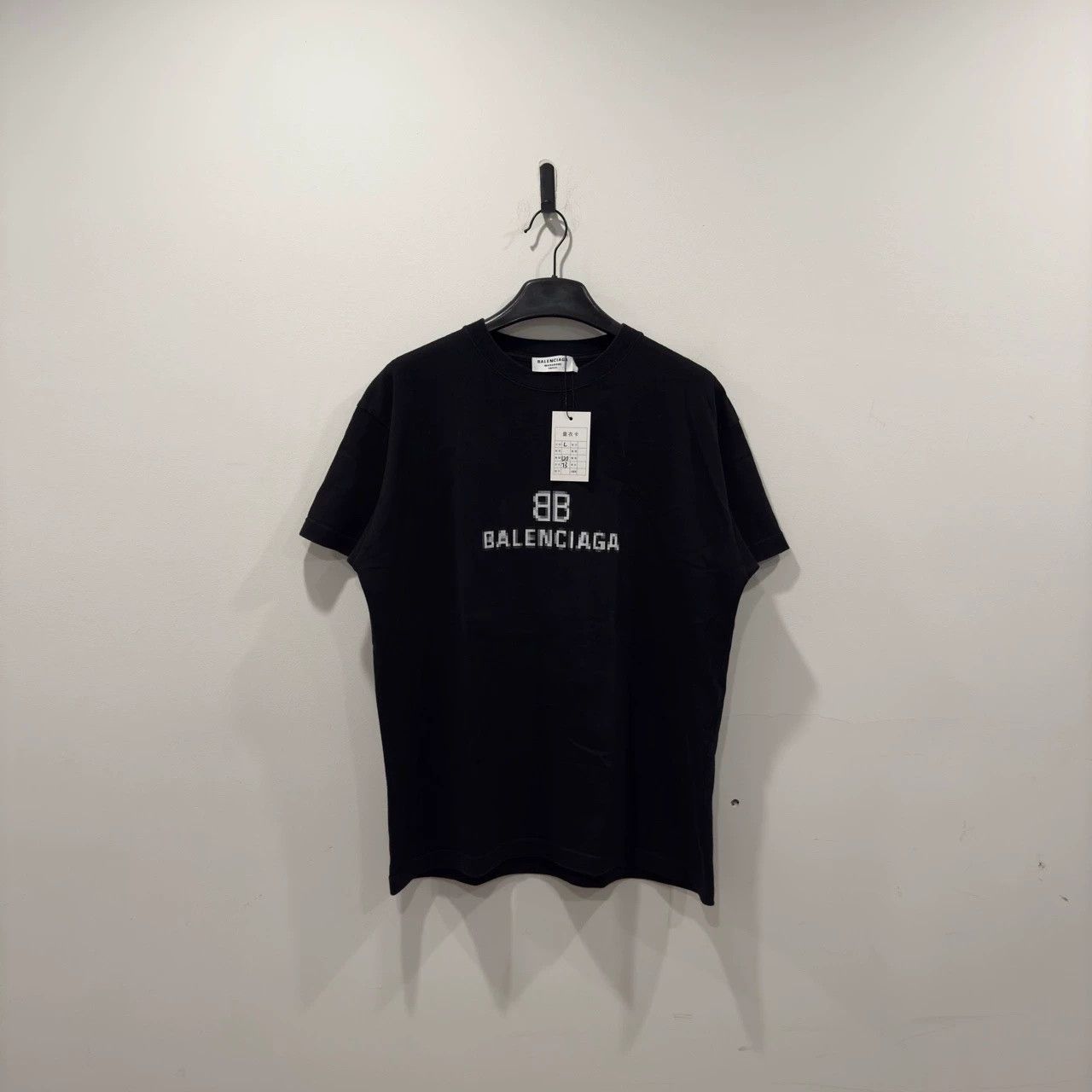 Balenciaga black mosaic short sleeved shirt