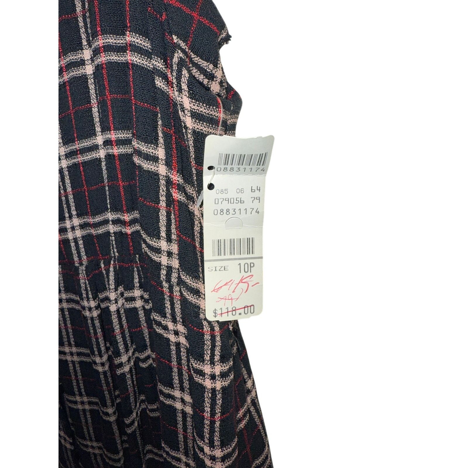 Vintage 90s Talbots Dress 10P NOS Womens Dress Midi Plaid Overall Size L / US 10 / IT 46 - 6 Thumbnail
